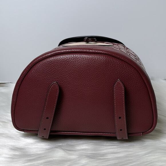 NWT Coach Dempsey Drawstring Backpack In Signature Jacquard With Patch Stripe - Picture 7 of 9